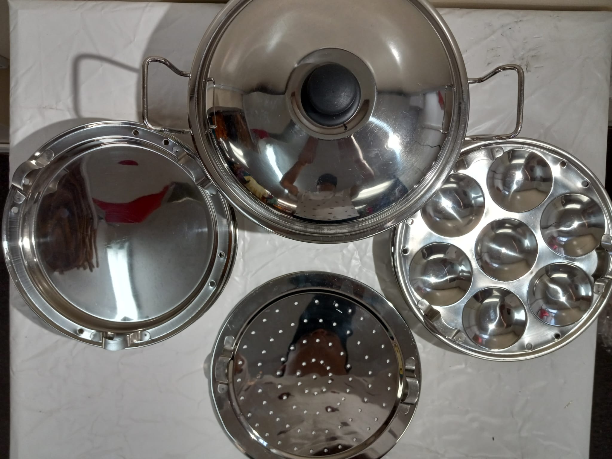 Stainless Steel Steamer for Idli/Dhokla/Modak Maker For Home Kitchen